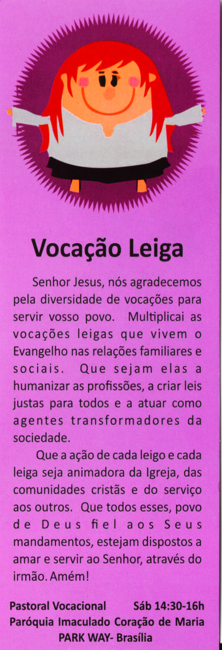 oracao mes vocacional LEIGOS