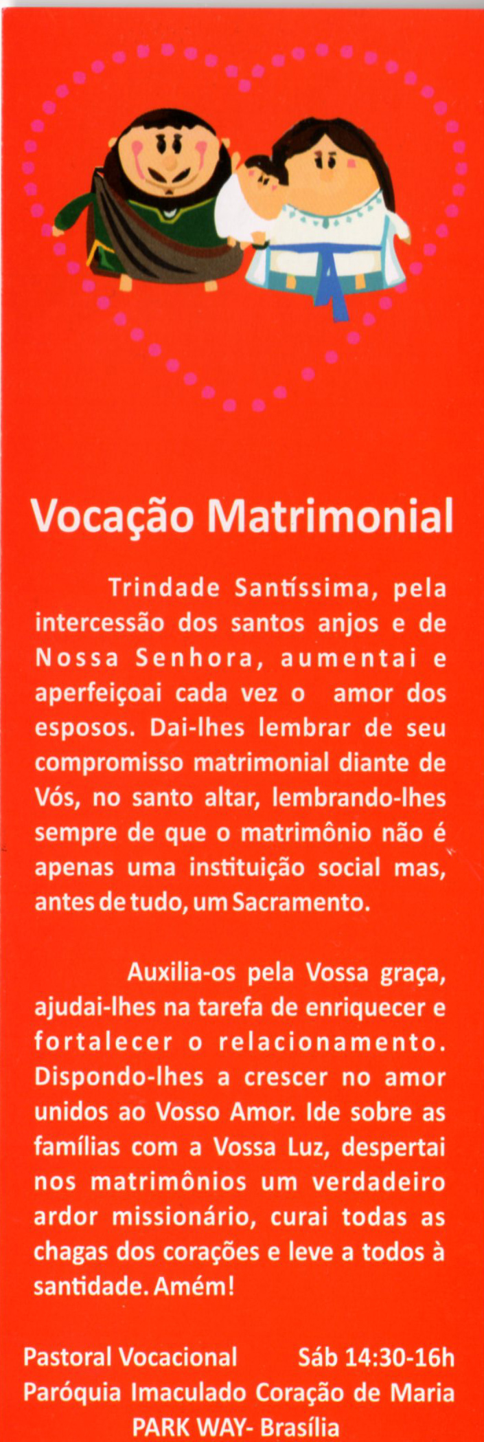 oracao mes vocacional MATRIMONIO