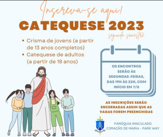 Catequese para jovens e adultos: inscrições abertas
