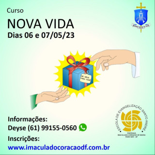 Curso NOVA VIDA: Inscreva-se!