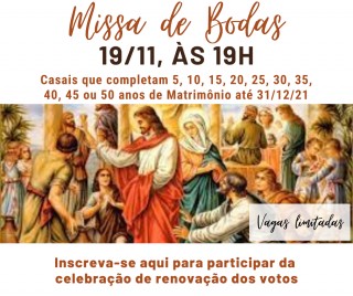 Missa de Bodas para renovação de votos